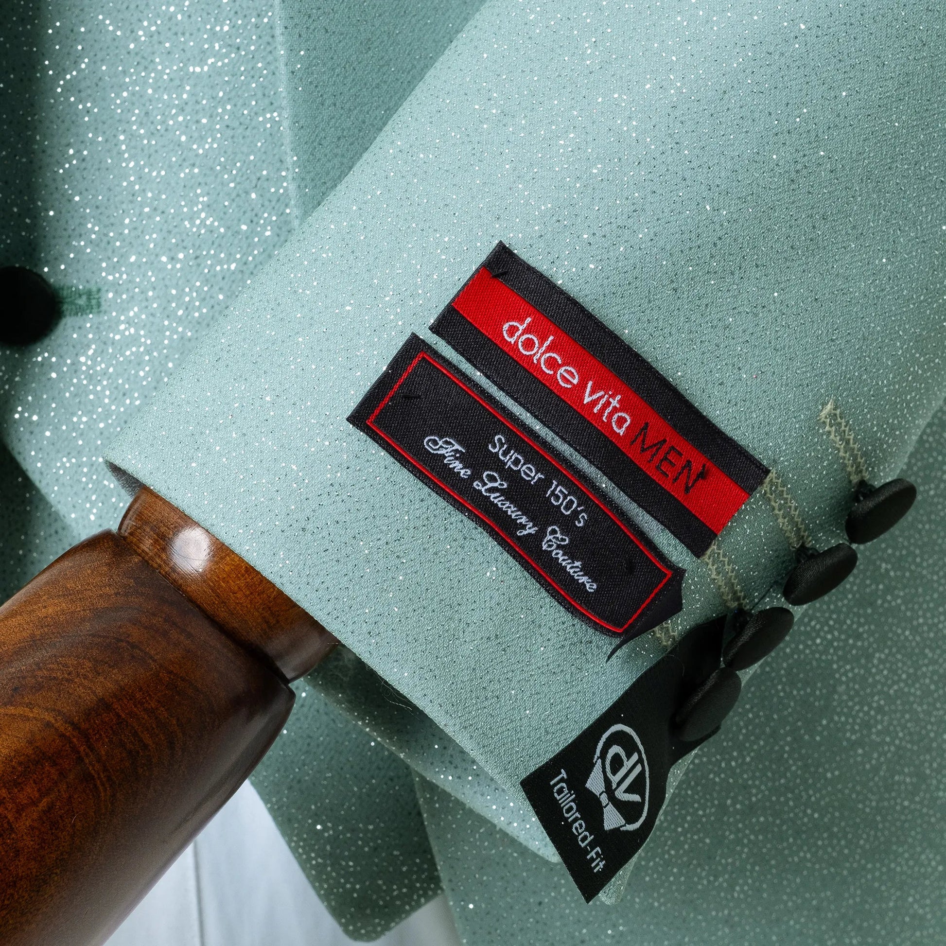 Dante | Mint Glitter 3-Piece Tailored-Fit Tuxedo