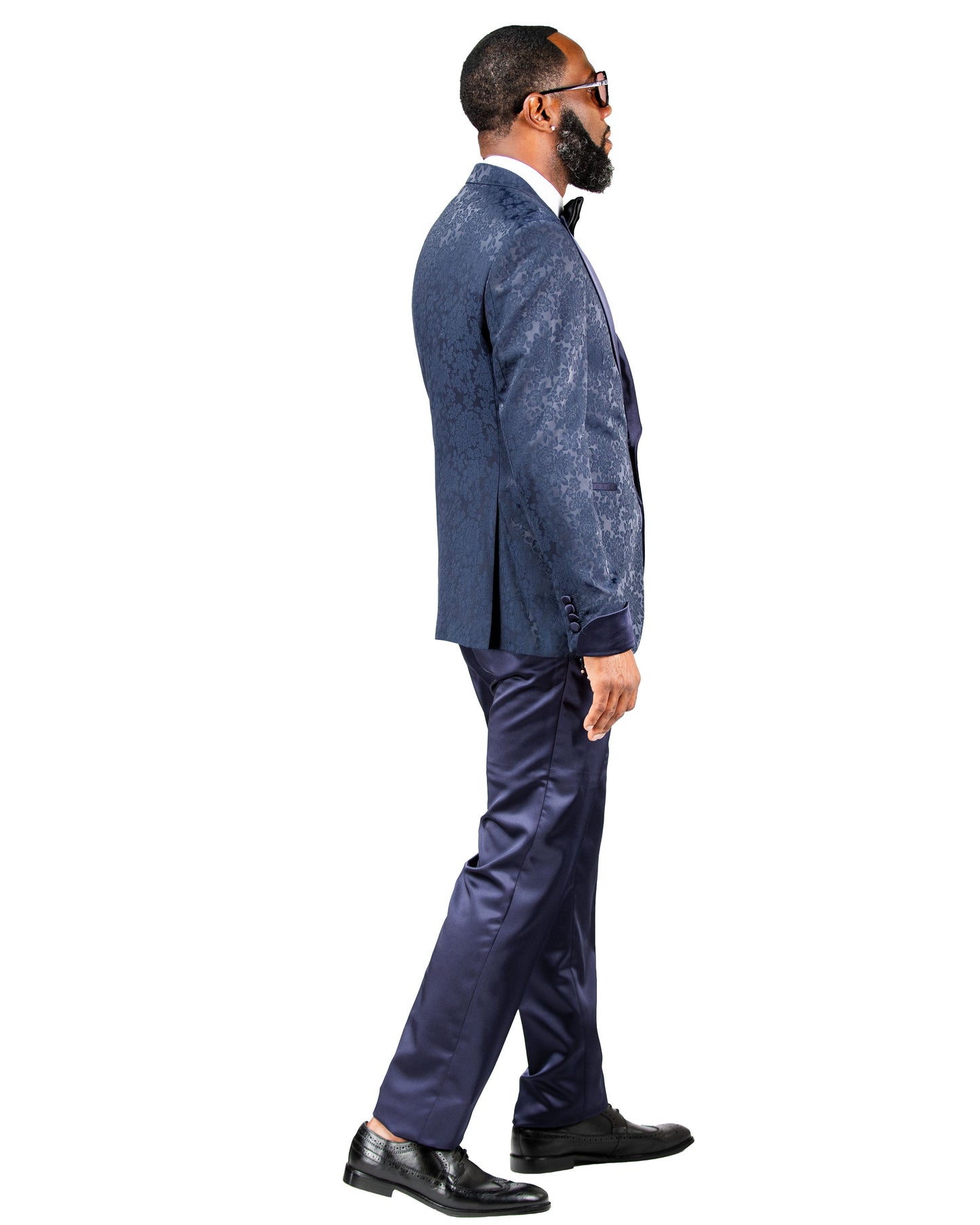 Julius | Navy Floral 3-Piece Tailored-Fit Tuxedo